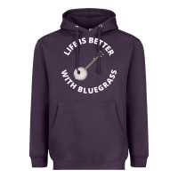 Plum Banjo Bluegrass Music Traditional Musician Funny Gift Heavyweight Hoodie - artisFamous