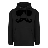 Black moustache and sunglasses Heavyweight Hoodie - artisFamous