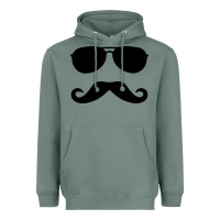 Sage moustache and sunglasses Heavyweight Hoodie - artisFamous