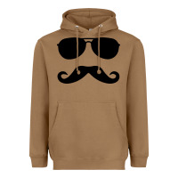 Toasted Coconut moustache and sunglasses Heavyweight Hoodie - artisFamous