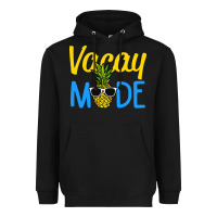 Black vacay mode shirt pineapple Heavyweight Hoodie - artisFamous