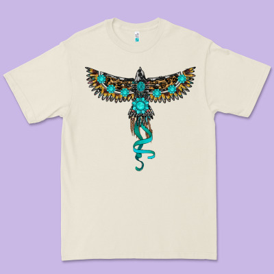 Turquoise Thunderbird Premium Tee Designed By Ranaportraitstore