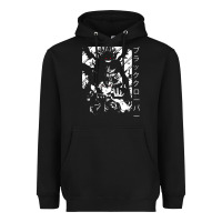 Black vintage japanese anime Heavyweight Hoodie - artisFamous