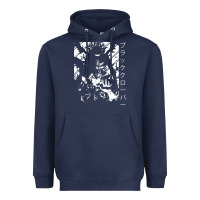 Navy vintage japanese anime Heavyweight Hoodie - artisFamous