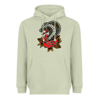 Matcha the king cobra snake and rose Heavyweight Hoodie - artisFamous