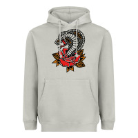 Moon Dust the king cobra snake and rose Heavyweight Hoodie - artisFamous
