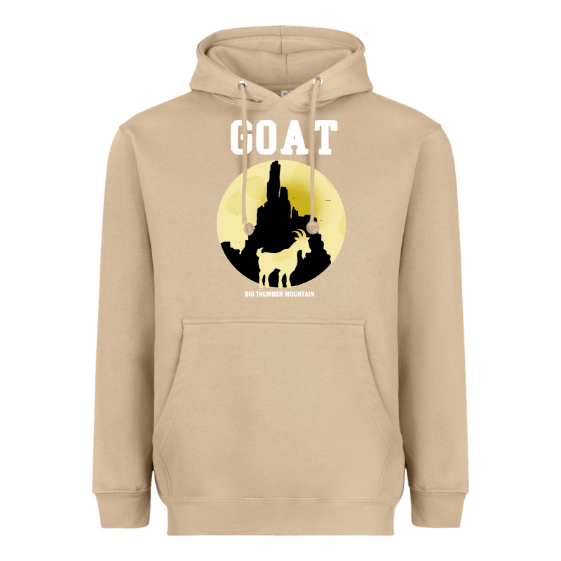Big Thunder Mountain Goat Heavyweight Hoodie by artisFamous | Teevron
