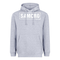 Heather Grey samcro Heavyweight Hoodie - artisFamous