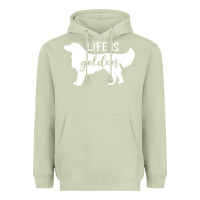 Matcha golden retriever - life is golden white Heavyweight Hoodie - artisFamous