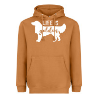 Meerkat golden retriever - life is golden white Heavyweight Hoodie - artisFamous