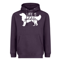 Golden Retriever - Life Is Golden White Heavyweight Hoodie | Teevron