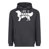 Smoke golden retriever - life is golden white Heavyweight Hoodie - artisFamous