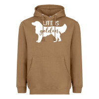 Toasted Coconut golden retriever - life is golden white Heavyweight Hoodie - artisFamous