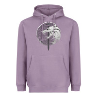 Lavender Witcher Wolf Heavyweight Hoodie - artisFamous
