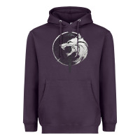 Plum Witcher Wolf Heavyweight Hoodie - artisFamous