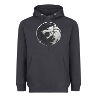 Smoke Witcher Wolf Heavyweight Hoodie - artisFamous