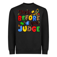 Black think before you judge Heavyweight Sweatshirt - JahusDesignShop