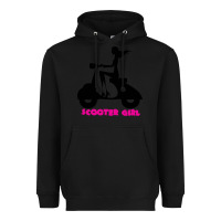 Black scooter girl Heavyweight Hoodie - artisFamous