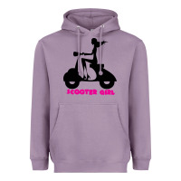 Lavender scooter girl Heavyweight Hoodie - artisFamous