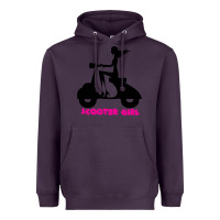 Plum scooter girl Heavyweight Hoodie - artisFamous