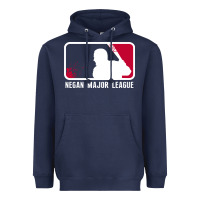 Navy negan major league Heavyweight Hoodie - artisFamous