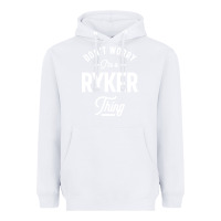 White Ryker Personalized Name Birthday Gift Heavyweight Hoodie - artisFamous