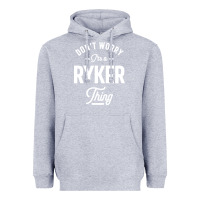 Heather Grey Ryker Personalized Name Birthday Gift Heavyweight Hoodie - artisFamous