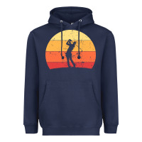 Navy Vintage Retro Golf | Golfers Heavyweight Hoodie - artisFamous