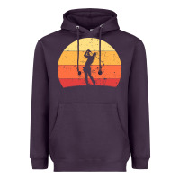 Plum Vintage Retro Golf | Golfers Heavyweight Hoodie - artisFamous