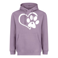 Lavender dog dad mom puppy shirt love dogs paw print heart women men  shirt Heavyweight Hoodie - artisFamous