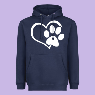 Dog Dad Mom Puppy Shirt Love Dogs Paw Print Heart Women Men  Shirt Heavyweight Hoodie Designed By Artisfamous