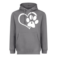 Storm dog dad mom puppy shirt love dogs paw print heart women men  shirt Heavyweight Hoodie - artisFamous