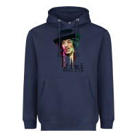 Navy jimi hendrix Heavyweight Hoodie - artisFamous