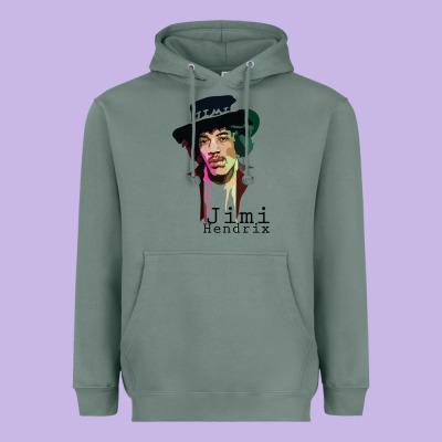 Jimi Hendrix Heavyweight Hoodie Designed By Artisfamous