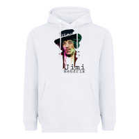 White jimi hendrix Heavyweight Hoodie - artisFamous