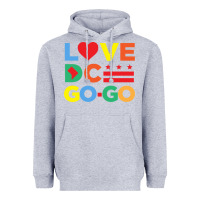 Heather Grey love dc gogo Heavyweight Hoodie - artisFamous