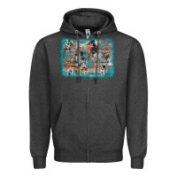 Charcoal Heather cross western background Zipper Hoodie - AdoDesignShop