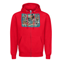 Red cross western background Zipper Hoodie - AdoDesignShop