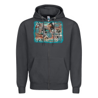 Smoke cross western background Zipper Hoodie - AdoDesignShop