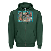 Sports Green cross western background Zipper Hoodie - AdoDesignShop
