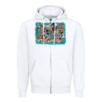 White cross western background Zipper Hoodie - AdoDesignShop