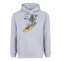 Heather Grey Surfing Heavyweight Hoodie - artisFamous