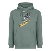 Sage Surfing Heavyweight Hoodie - artisFamous
