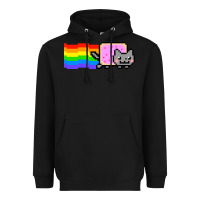 Black Nyan Cat Heavyweight Hoodie - artisFamous