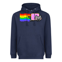 Navy Nyan Cat Heavyweight Hoodie - artisFamous