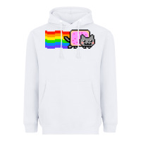 White Nyan Cat Heavyweight Hoodie - artisFamous