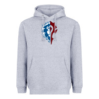 Heather Grey WORLD OF WARCRAFT MISTS OF PANDARIA HORDE Heavyweight Hoodie - artisFamous