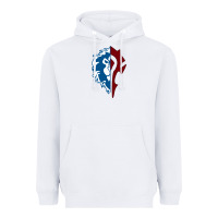 White WORLD OF WARCRAFT MISTS OF PANDARIA HORDE Heavyweight Hoodie - artisFamous