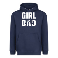 Navy Girl Dad Heavyweight Hoodie - artisFamous