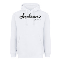 White JACKSON GUITAR Heavyweight Hoodie - artisFamous